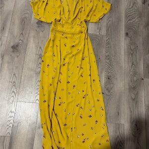 Floral Yellow Maxi Dress